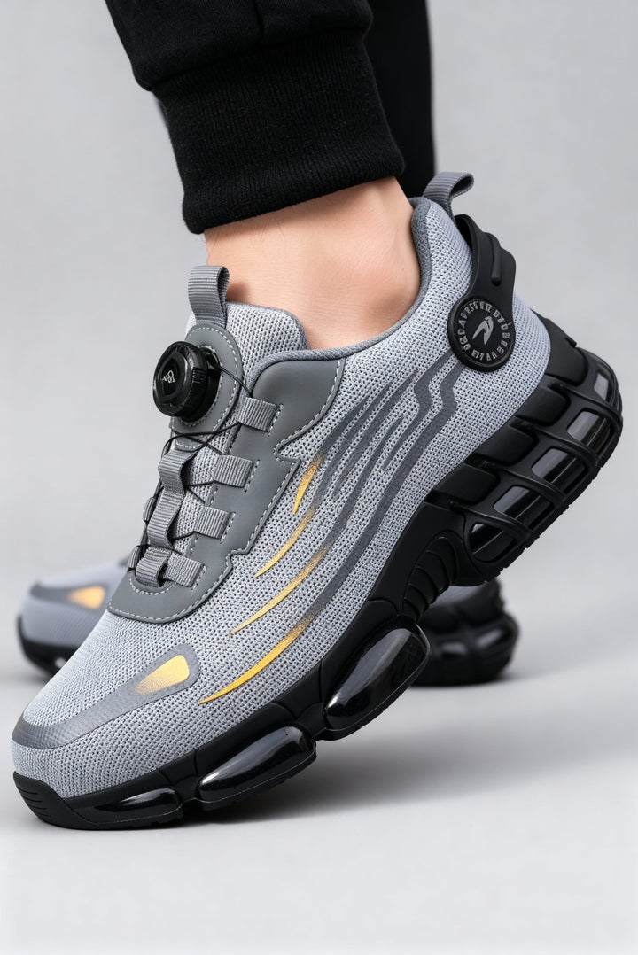 Men's durable steel toe safety work shoes for ultimate protection & comfort on job sites.