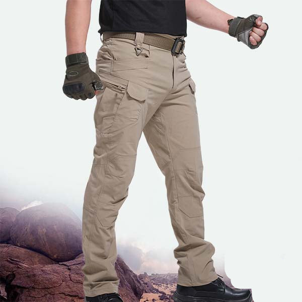 Versatile men's tactical utility pants, comfortable & tough for hiking, work, or daily wear.