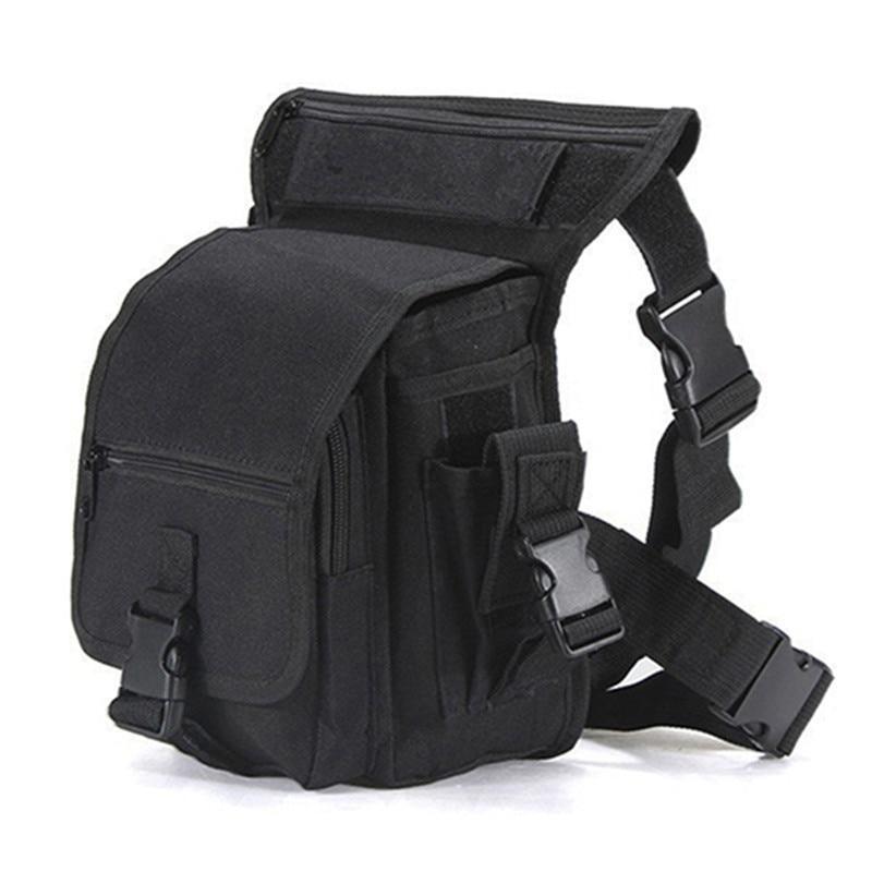 Durable men's tactical bag, water-resistant drop leg design for secure carry during outdoor activities.