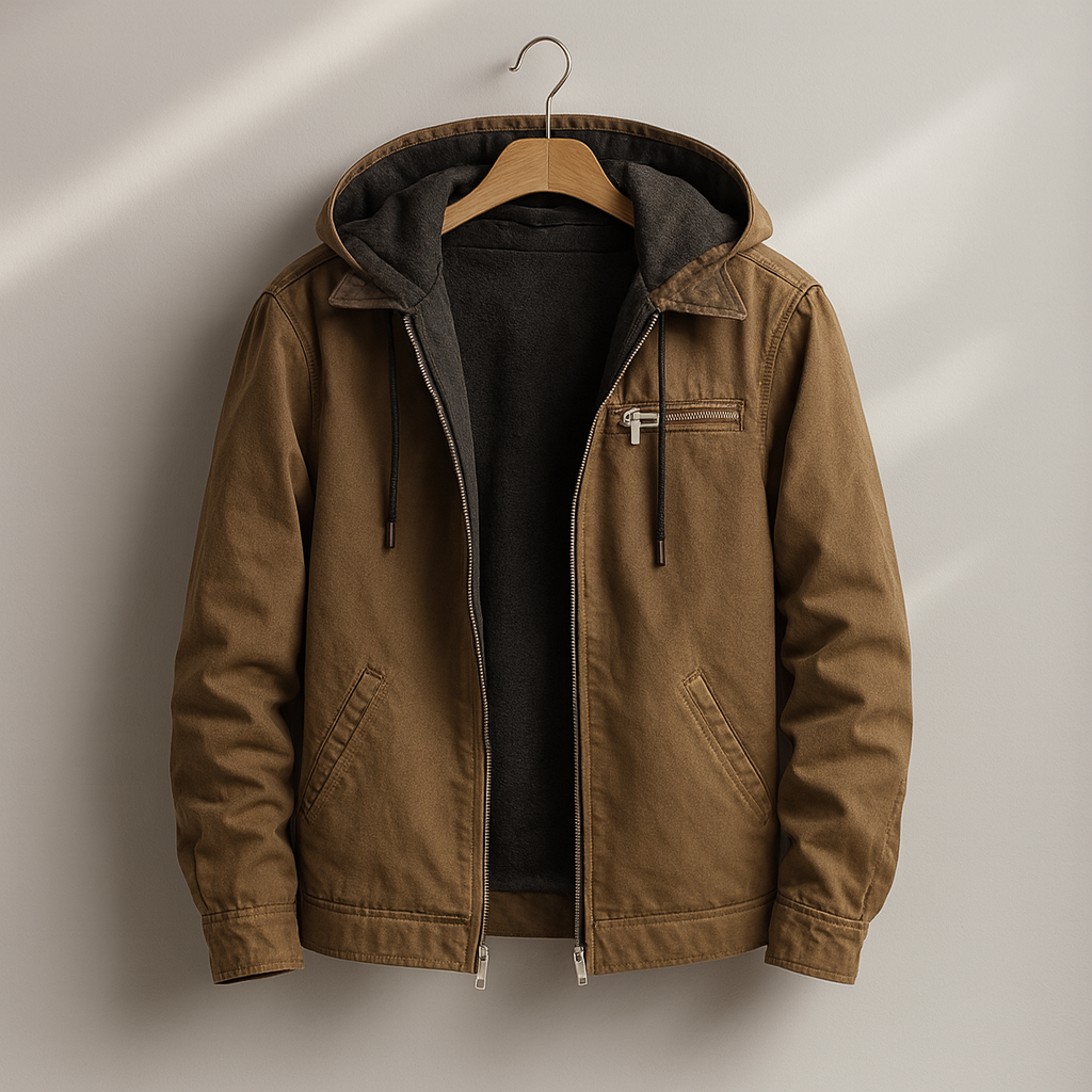 Men's durable, warm-lined workwear jacket for winter. Cozy outerwear with robust design.