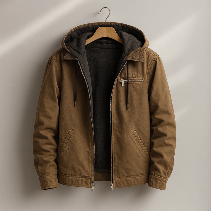 Men's durable, warm-lined workwear jacket for winter. Cozy outerwear with robust design.