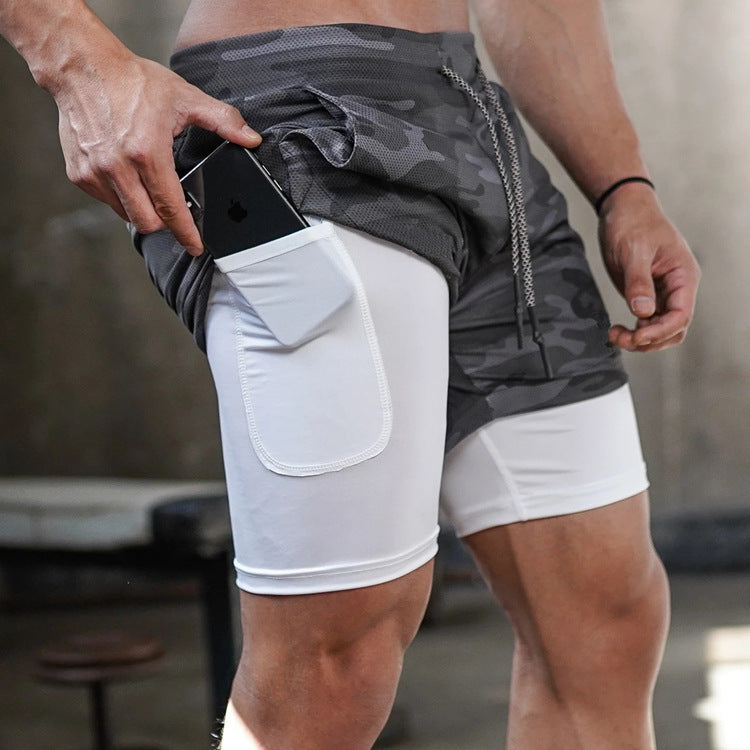Maverick Dynamic Camouflage Performance Shorts for men, essential activewear.
