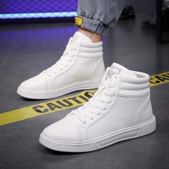 Men's dynamic high-top sneakers, versatile for casual & athletic, bold style & premium comfort.