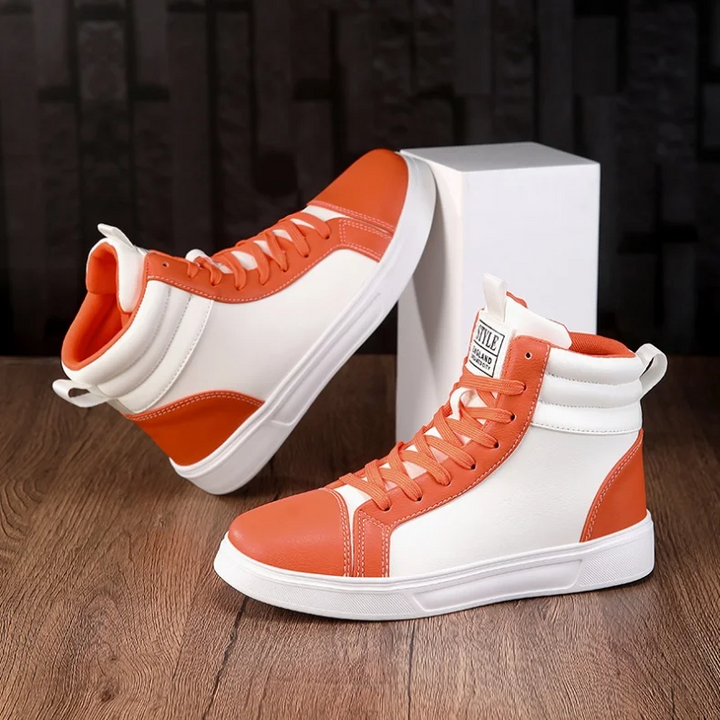 Men's high-top sneakers, dynamic comfort, bold street style footwear for the modern man.