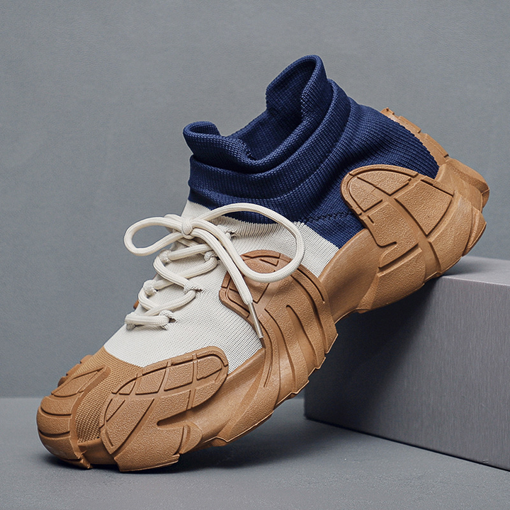 Stylish men's hybrid athletic shoes. Lightweight, comfortable, & supportive for an active lifestyle & daily wear.