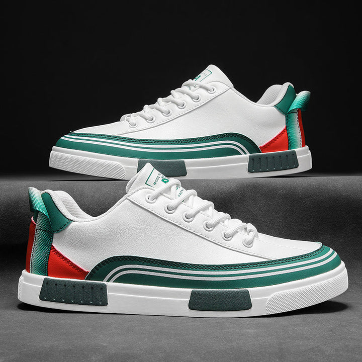 Mens athletic walking shoes. Dynamic street sneakers with cushioned sole for comfort and urban style.