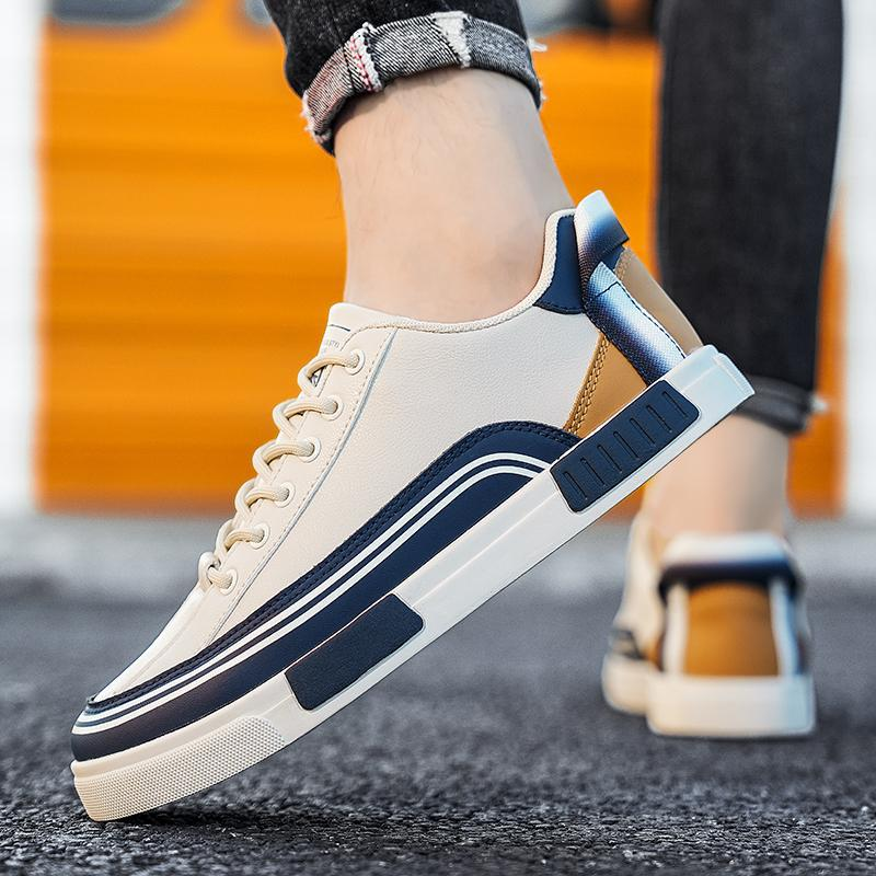Stylish mens dynamic street sneakers. Lace-up design, cushioned for comfort, ideal for urban walking.