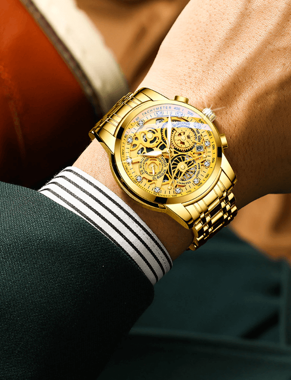 The Eclipse men's automatic skeleton watch, a sophisticated luxury accessory with a unique design.