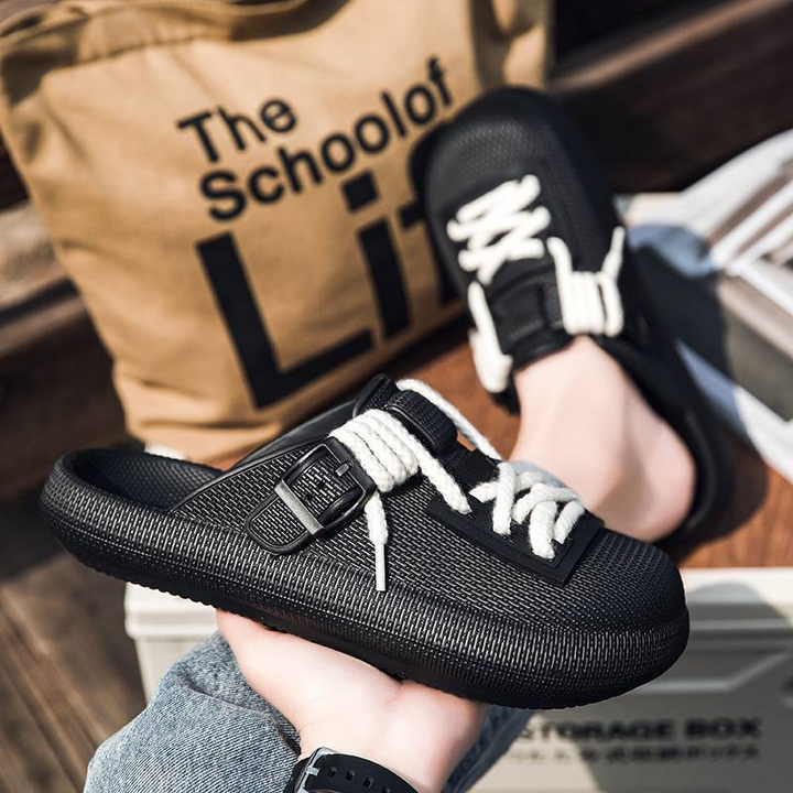 Casual men's Eclipse clogs, easy slip-on style with customizable laces for perfect fit.