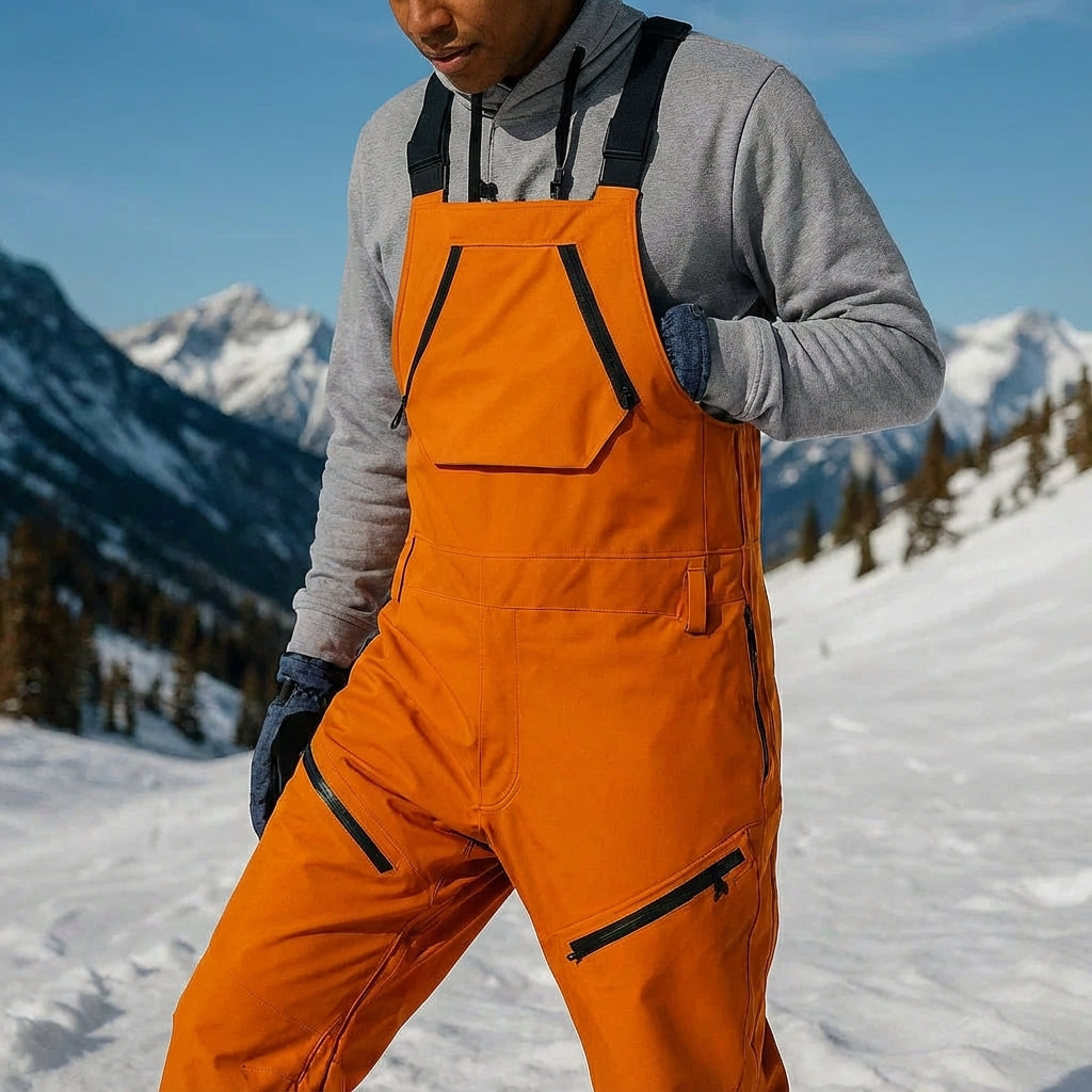 Men's Eddie insulated ski pants in black, waterproof and breathable for winter sports