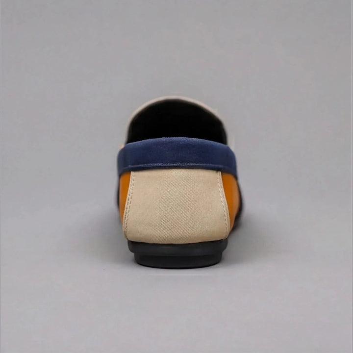 Man wearing men's slip-on loafers, demonstrating their easy wear and suitability for casual fashion.