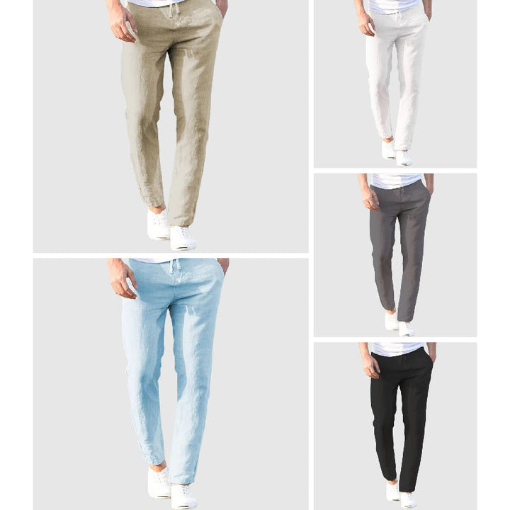 Men's effortless summer pants, lightweight and breathable relaxed fit trousers for ultimate comfort.