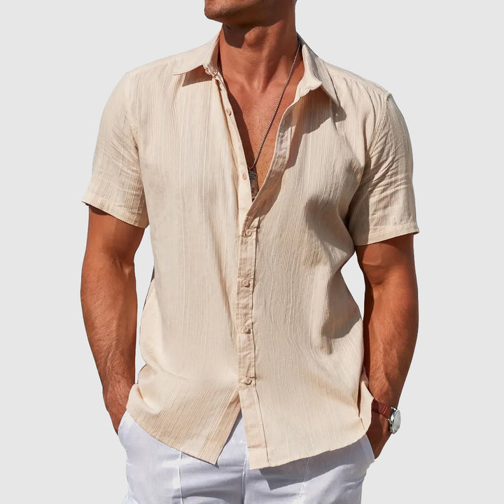 Comfortable men's summer shirt, short sleeve, relaxed fit. Perfect for ultimate warm-weather casual wear & daily style.