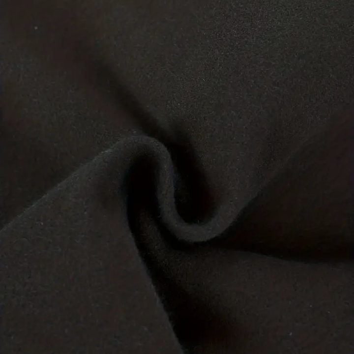 Classic men's black long winter overcoat. Elegant single-breasted outerwear, suitable for smart casual and formal events.