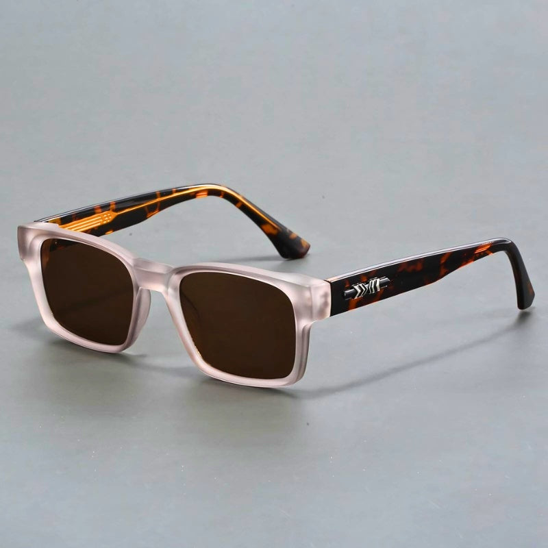 Yellow lens men's eyewear, elegant design with full UV protection and scratch resistance.