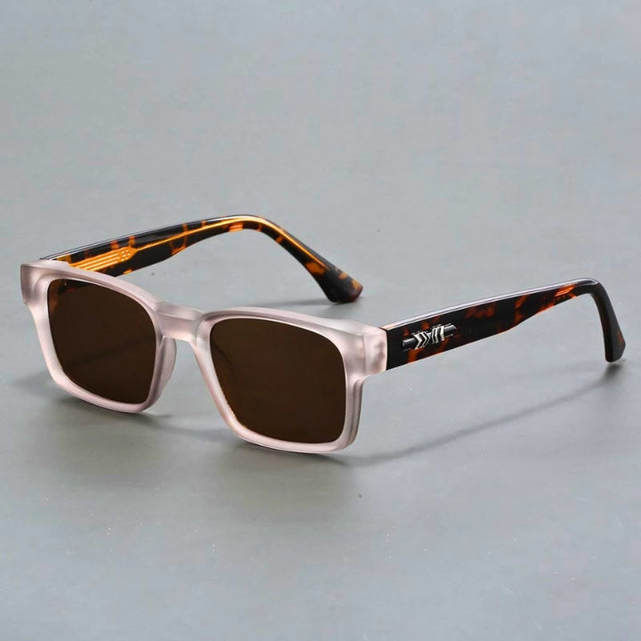Yellow lens men's eyewear, elegant design with full UV protection and scratch resistance.