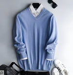 Blue V neck