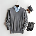 Gray V neck