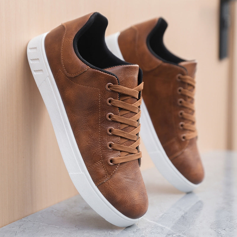 Man in elegant comfort sneakers, walking confidently. Perfect for everyday style, comfort, and casual wear.
