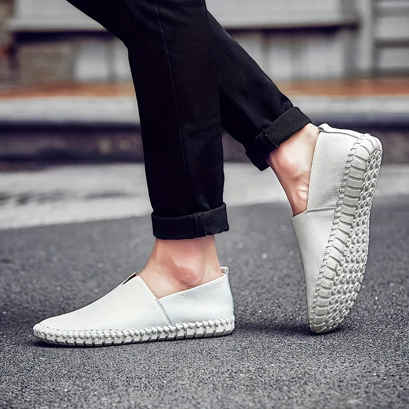 Timeless men's slip-on loafers, elegant and comfortable for both casual and formal dress. Versatile footwear.