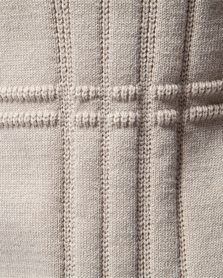 Men's soft textured crew sweater, a comfortable and versatile piece for layering.