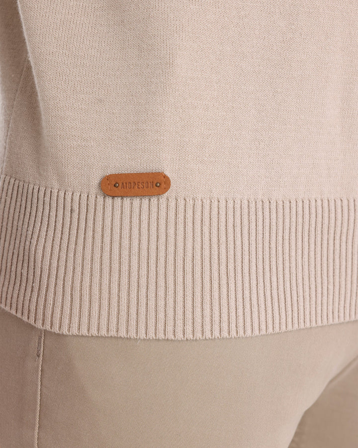 Men's versatile layering sweater: a textured knit crewneck pullover in various colors.