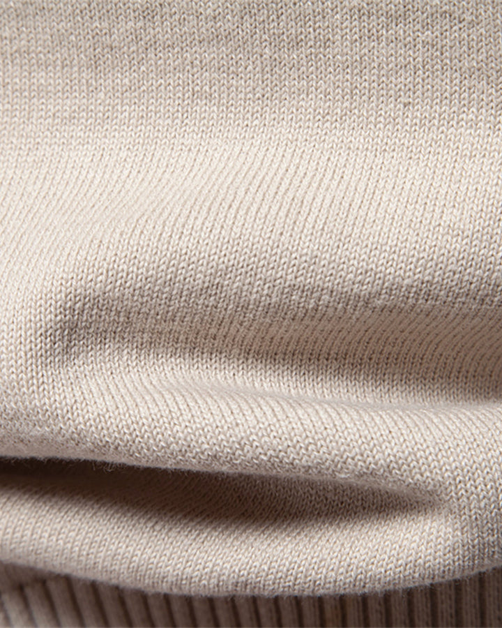 Men's casual crewneck sweater, showcasing the comfortable textured knit for everyday.