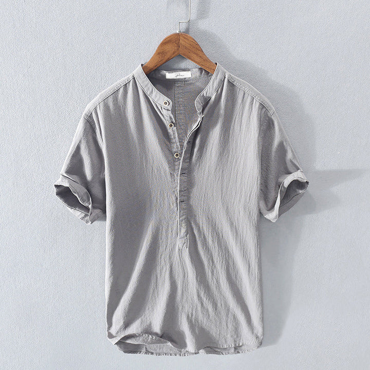 Elias men's short sleeve summer shirt in a vibrant color, ideal for casual wear and holidays.