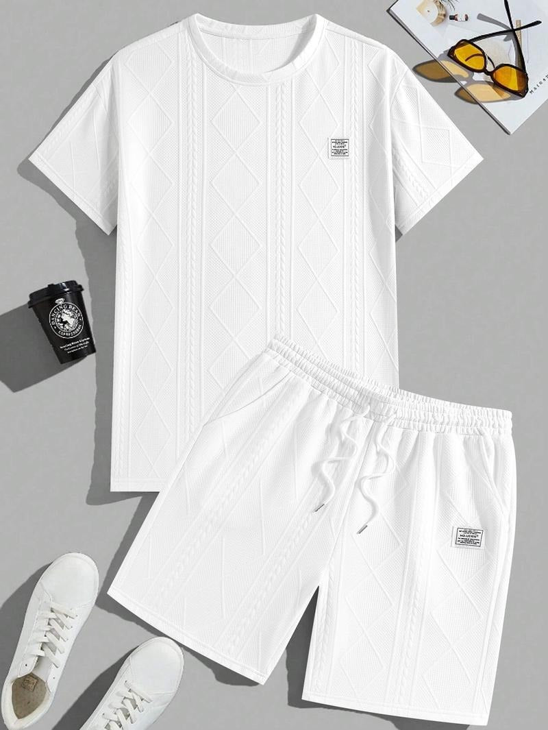 Casual men's top featuring embossed leather style and intricate pattern, ideal for modern streetwear outfits.