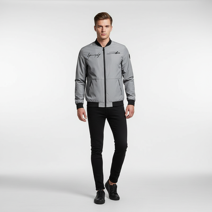 Men's casual embroidered bomber jacket Silas in modern design, perfect for everyday use