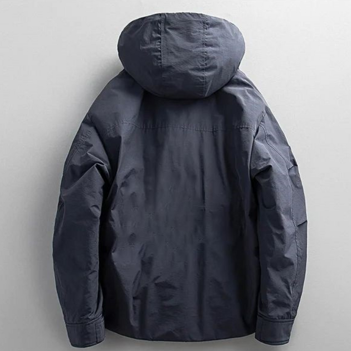 Men's rugged Equinox winter parka, designed for outdoor activities. Durable, warm cold weather jacket.