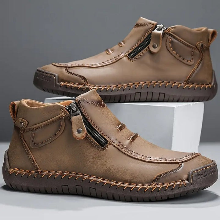 Durable men's ergonomic orthopedic shoes, excellent arch support for walking, daily wear, and foot pain relief.