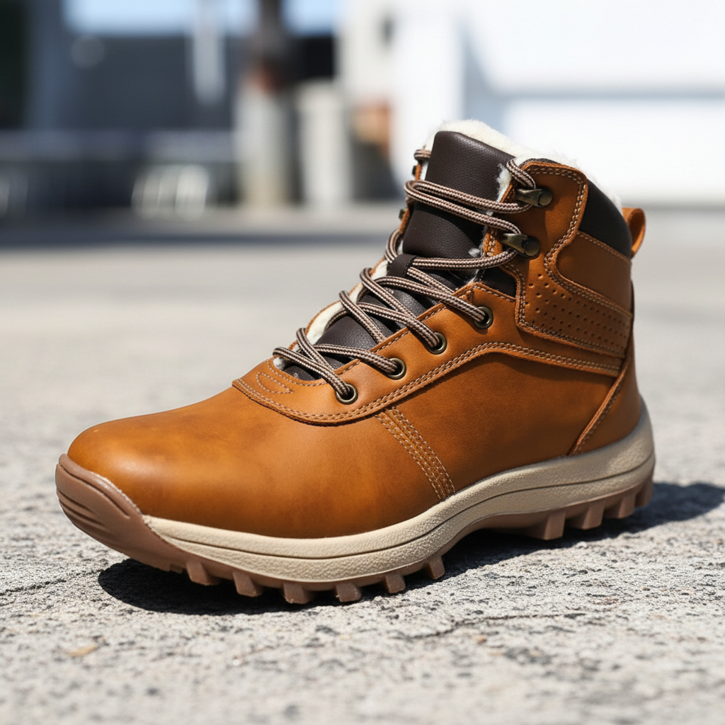 Stylish men's ankle winter boots, ergonomic and lined, perfect for outdoor activities