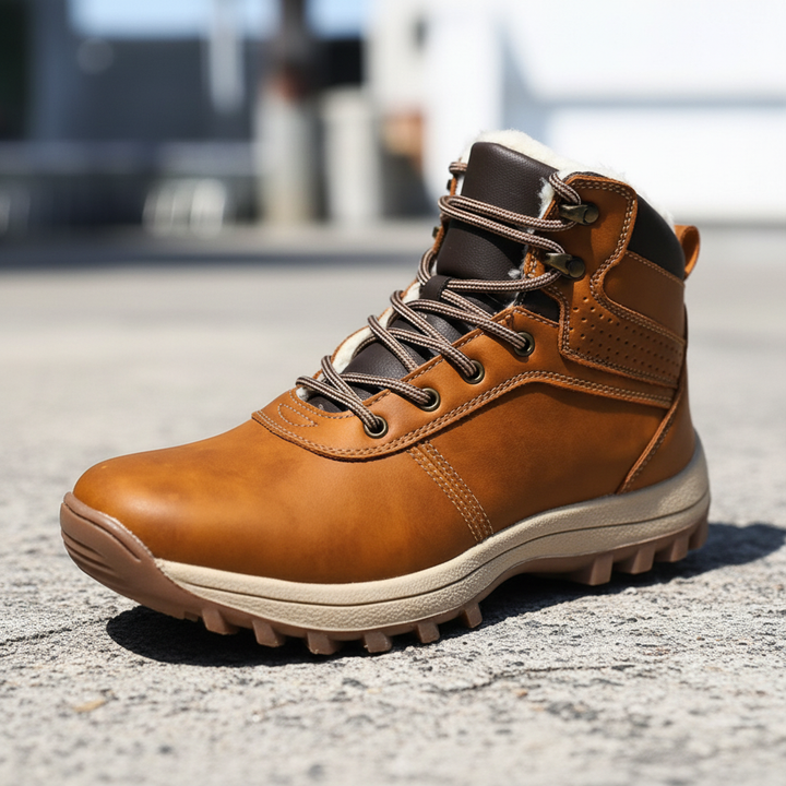 Stylish men's ankle winter boots, ergonomic and lined, perfect for outdoor activities