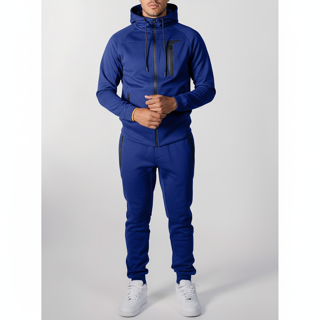 Men's athletic wear: Eric zip-up hoodie and pants ensemble, a complete and comfortable outfit