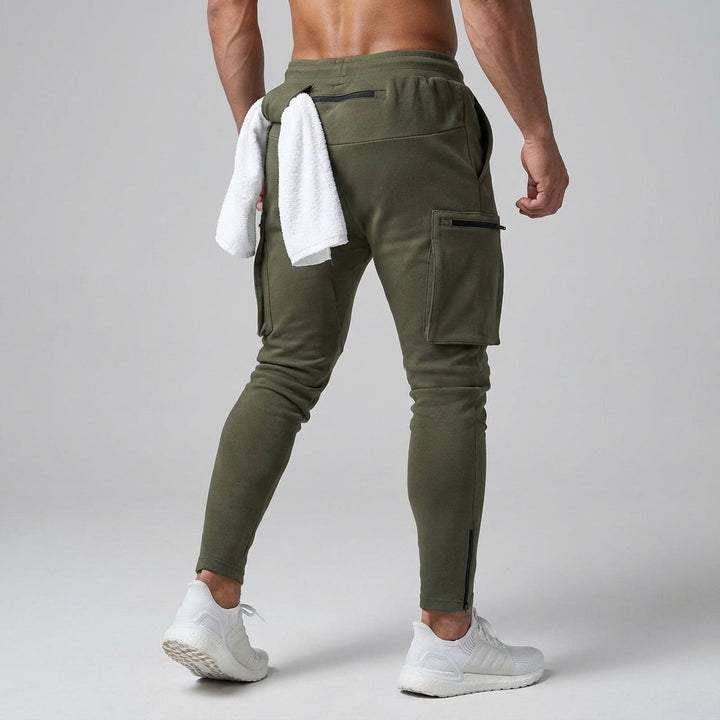 Stylish athletic joggers for men, tapered fit, excellent for gym and training sessions