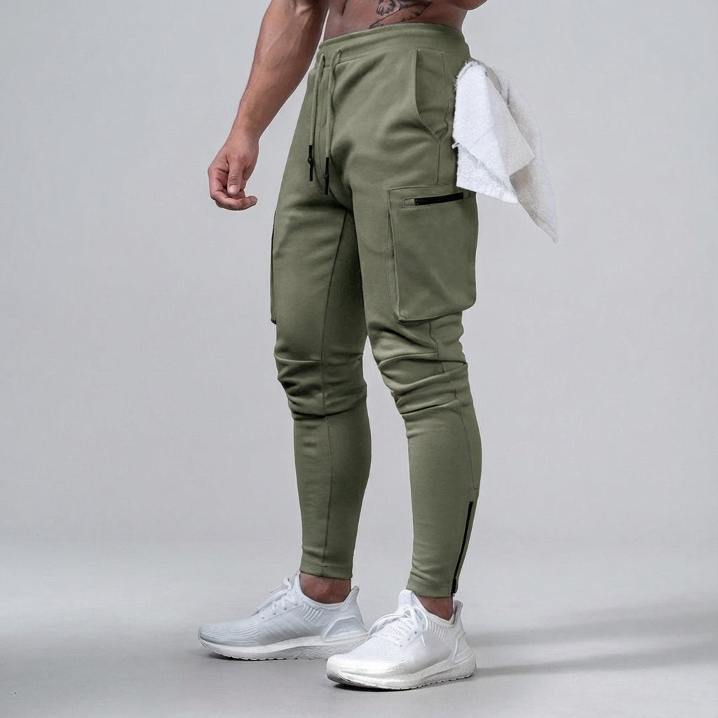 Men's Ernest activewear joggers in motion, demonstrating flexibility and athletic fit for training