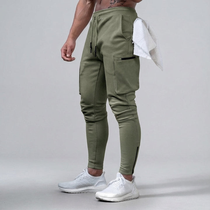 Men's Ernest activewear joggers in motion, demonstrating flexibility and athletic fit for training