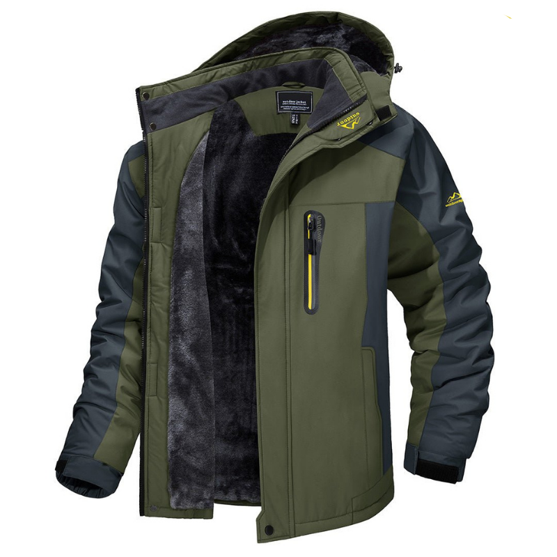 Men's Everest Expedition winter jacket, warm & weatherproof, ideal for cold outdoor adventures & snow. Durable insulated coat.