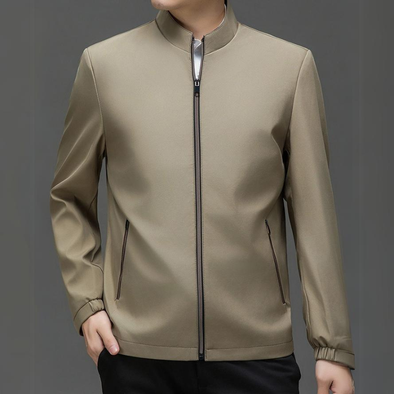 Men's casual outerwear, comfort jacket with secure zippered pockets and a modern tailored design.