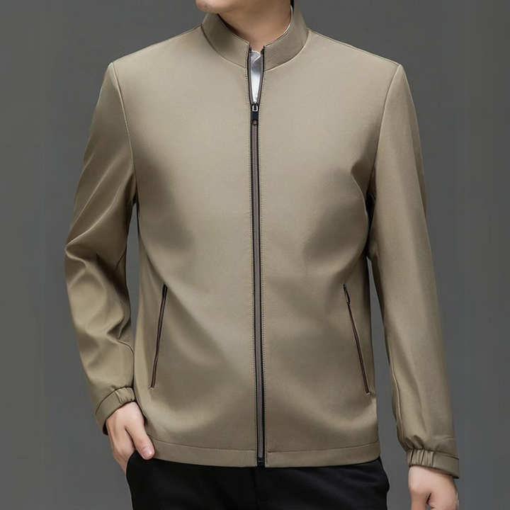 Men's casual outerwear, comfort jacket with secure zippered pockets and a modern tailored design.