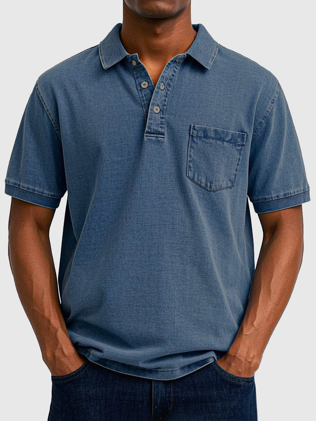 Men's summer style polo shirt, regular fit, short sleeve, button collar, designed for everyday comfort.