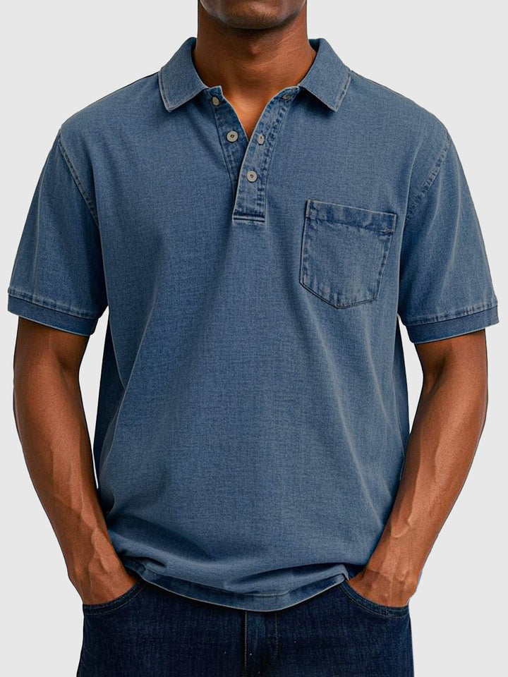 Men's summer style polo shirt, regular fit, short sleeve, button collar, designed for everyday comfort.