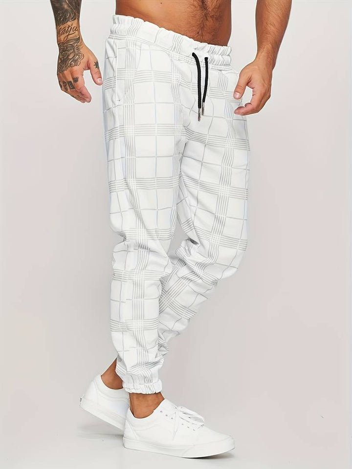 Trendy men's athletic jogger sweatpants, great for workouts or casual outings.