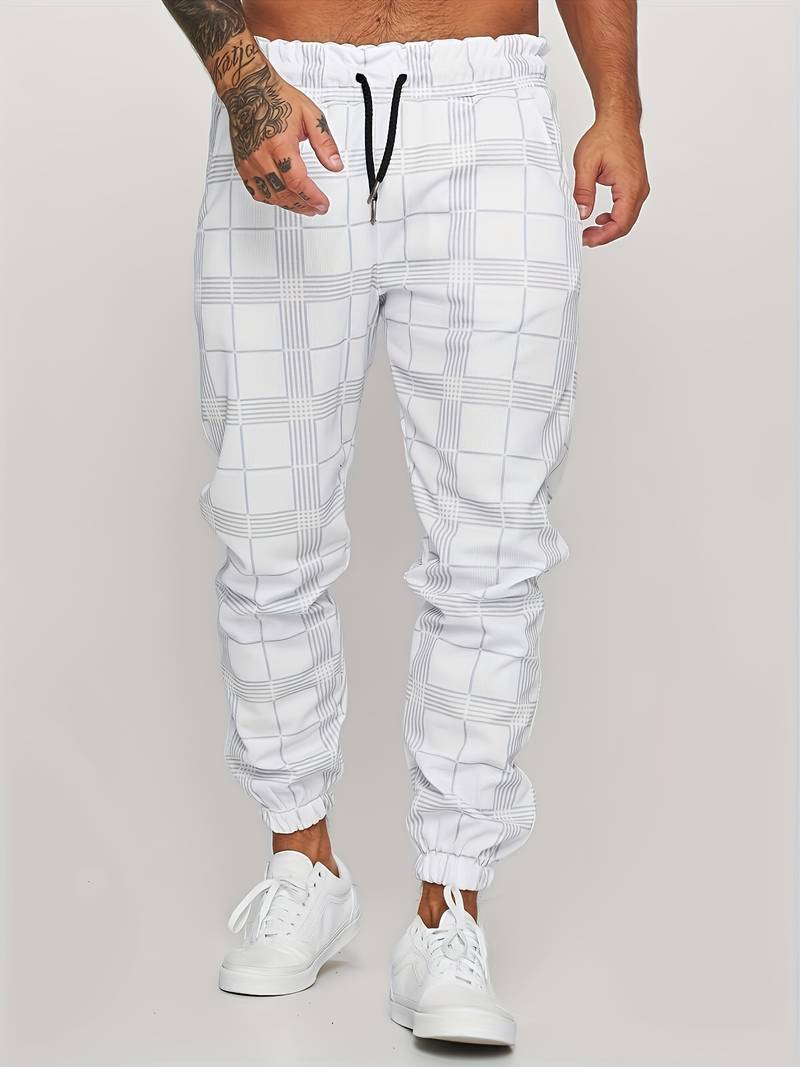 Solid color men's jogger sweatpants, a versatile staple for any casual wardrobe.