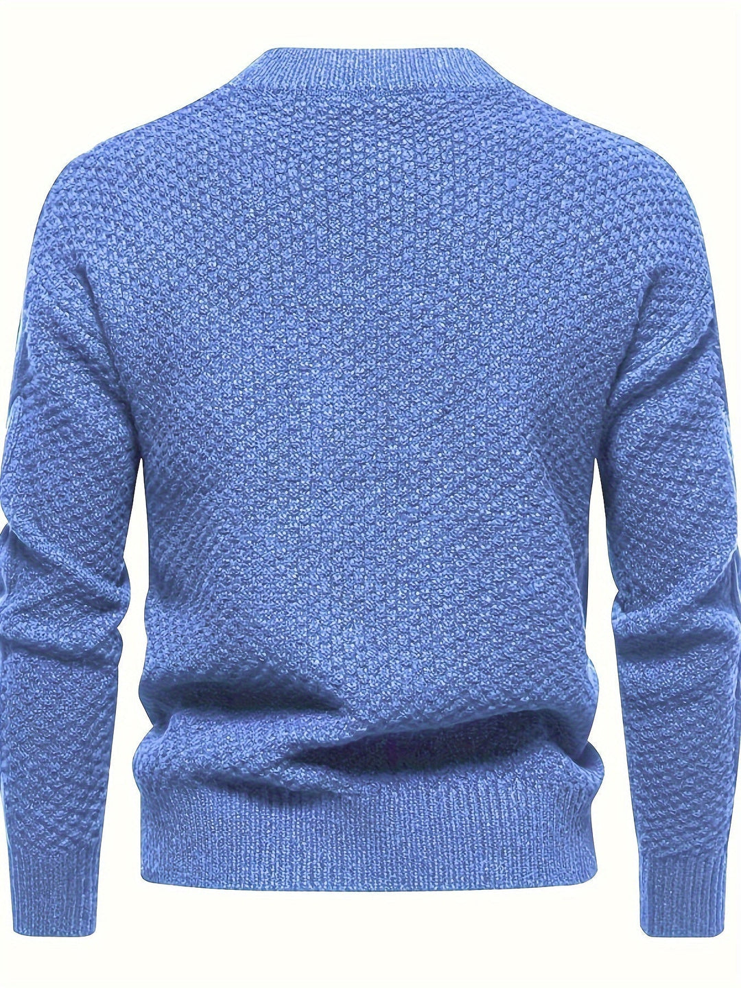 Men's versatile knitted jumper. Comfortable long sleeve round neck sweater for everyday casual men's fashion.