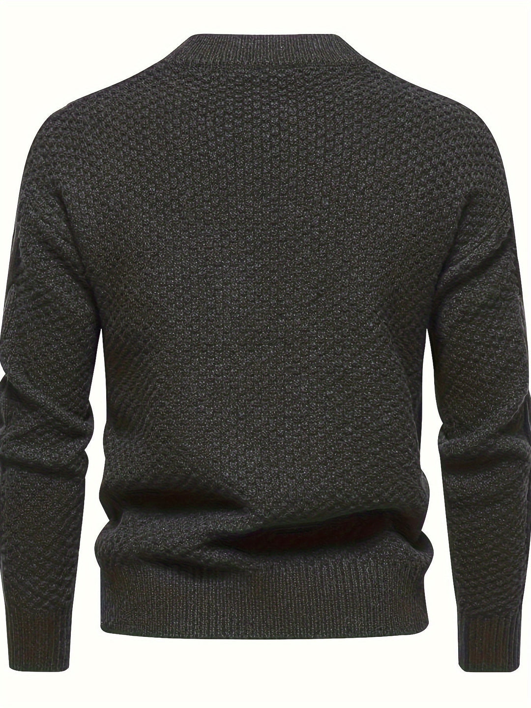 Soft knit men's jumper. Comfortable long sleeve round neck sweater, ideal for versatile everyday casual wear.