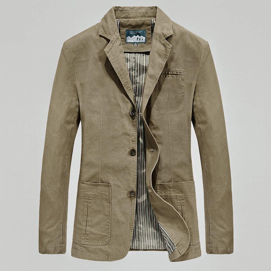 Stylish men's tailored blazer jacket. Versatile smart casual outerwear, great for everyday & layering.