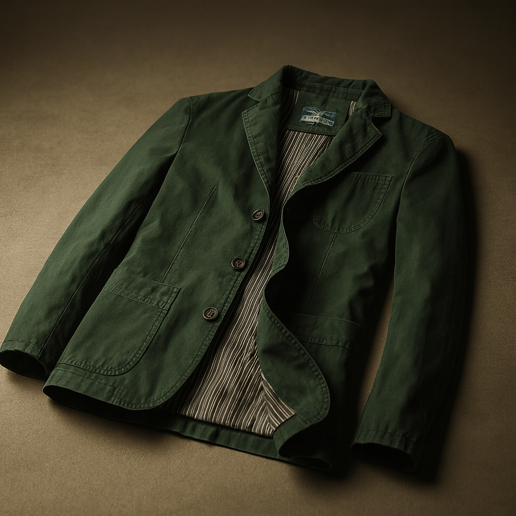 Comfortable men's everyday blazer jacket. Tailored smartwear perfect for casual or business casual looks.
