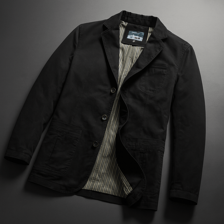 Lightweight men's tailored jacket for everyday wear. Versatile blazer, ideal for stylish layering & smart casual outfits.